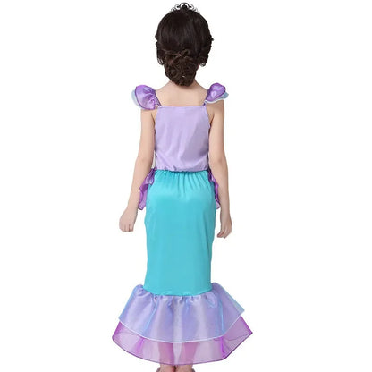 Girls Princess Dress Kids Disney Elsa Anna Snow White Aurora Sofia Rapunzel Cinderella Halloween Costume Children Birthday Party