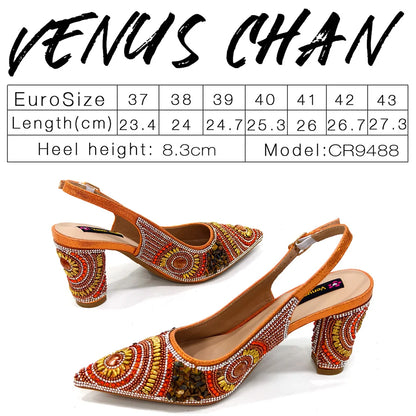Elegant Italian Design Women's Party Shoes With Matching Handbag - Perfect for Hot African Weddings Stylish Heels and Bag Set