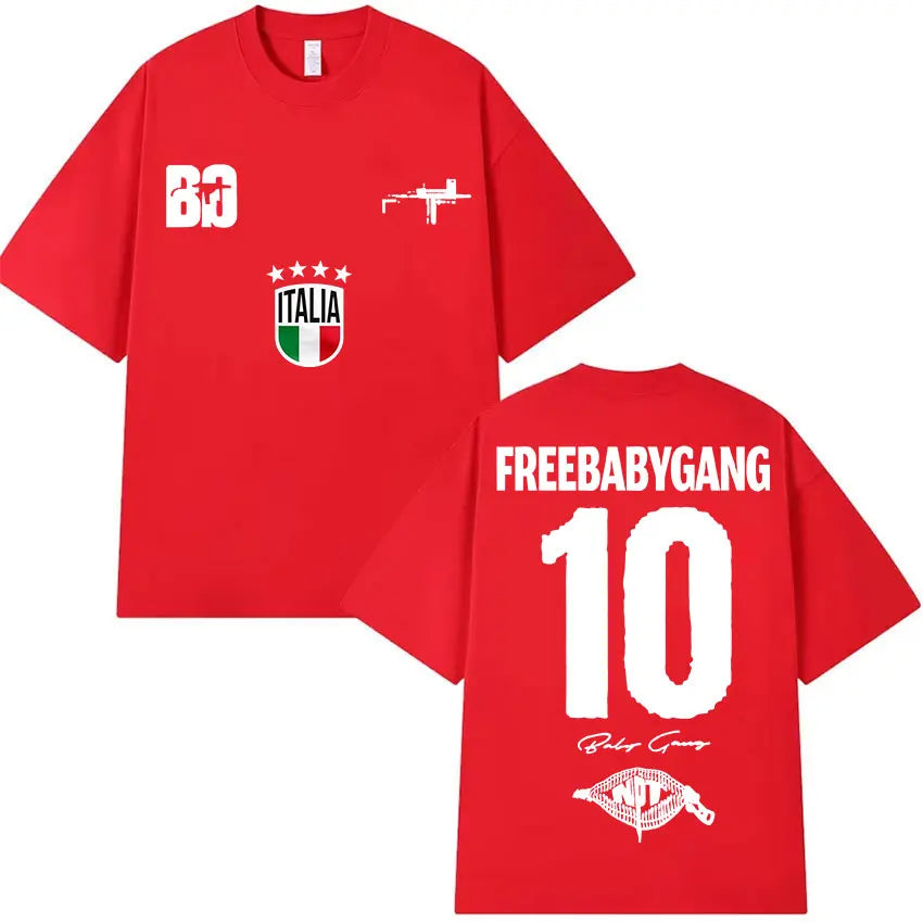 Rappeur Baby Gang Tour 2025 Album Merch T-shirts Men Women Clothing Hip Hop Oversized T Shirt Summer Casual Short Sleeve T-shirt