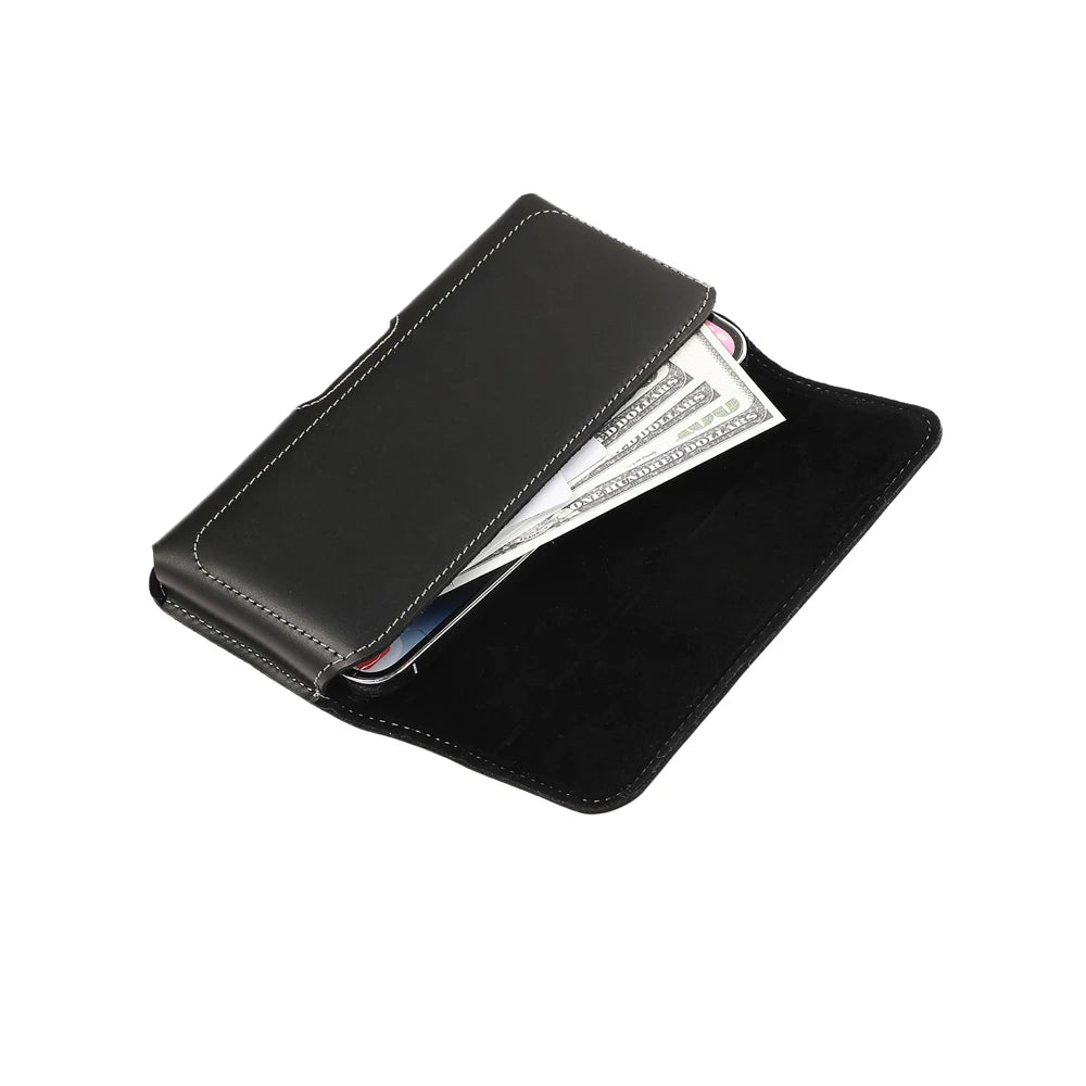 Phone Holster Belt Clip Case Holder Genuine Leather Pouch Waist Bag for Samsung S26 Ultra S26 for iPhone 17 16 15 14 13 Pro Max