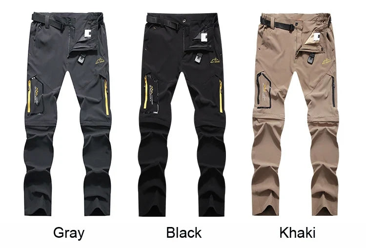 Trekking Pants Hiking Camping Men Summer UV-Proof Outdoor Sports Detachable Shorts Quick Dry Sportswear Wlaking Fishing Trousers