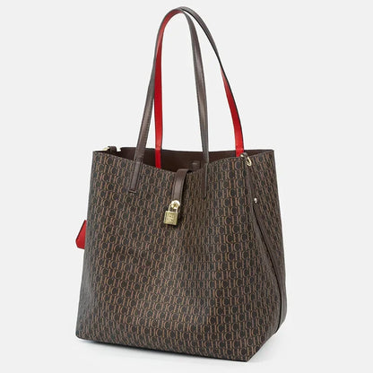 Women's Large Capacity Commuter Essential Shoulder Bag Multi functional Design Printed with Brand Pattern 2026 New Bucket Bag