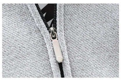 New Men's Fleece Cardigan Sweater Embroidery Casual Knit Sweater Jacket High Quality Male Autumn Winter Clothing