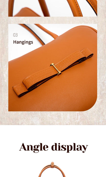 Women's Tote Bag New Simple Brown Stick Bag for Women's Commuting