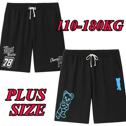 Plus Size Summer Shorts for Men 5xl 6xl 7xl Gym Sport Pants 110-180KG Running Fitness Workout Short Pants Breathable Male Shorts