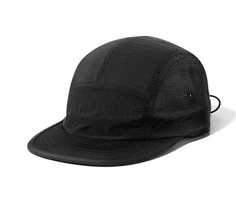 Waterproof Nylon Mesh Flat Top Baseball Cap for Men Women Suitable for Outdoor Sports Running Cycling Golf and Casual Wear