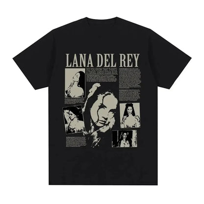 Singer Lana Del Rey Print T Shirt Women Fashion Hip Hop men's tshirts Streetwear Harajuku Short Sleeve T-Shirt Unisex summer tee