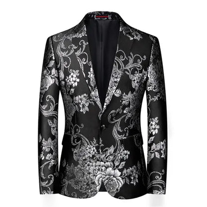 2026 New Men's Pink Embroidered Suit Jacket, Wedding Party Dress Coat, Fashionable Slim Male Blazers, Asian Size M-5XL 6XL