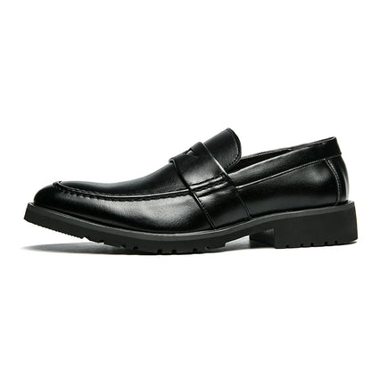 Mens Casual Leather Breathable Business Designer Brand Office Loafers Formal Classic Smile Footwear Dress Shoes for Men Flats 48