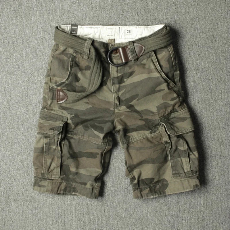 Cargo Short Men 2024 Fashion Brand Designer Summer Hot Luxury Quality Breeches Male Cotton Retro Camouflage Military Camo Shorts