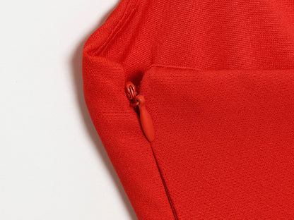 Women's Dress 2025 Autumn New Arrivals Reddish-Brown Spaghetti Strap Sexy Bodycon Mini Dress with Tie Details Stylish and Unique