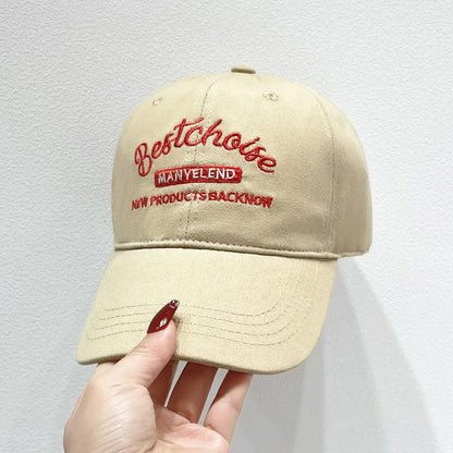 Hat Women Letter Embroidery Baseball Cap for Men Solid Color Peaked Cap Cotton Breathable Duck Tongue Hat Outdoor Sun Visors