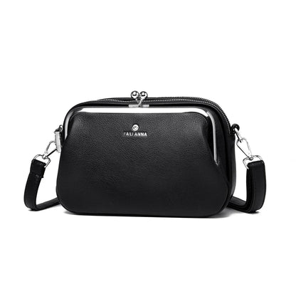 Elegant Shoulder Bag for Women Soft Leather Crossbody Bags Designer Multiple Pockets Messenger Bag Ladies Purses and Handbags