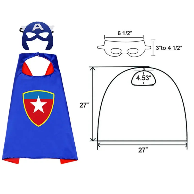 New Superhero Capes for Kids 3-10 Year Old Boy Gifts Boys Cartoon Dress Up Costumes Party Supplies Easter Gifts Cosplay Costumes