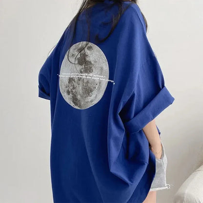 2024 Summer Women Short Sleeve T-shirts Harajuku Streetwear Female O-neck Pullover Tops Korean Style Ladies Casual Loose Tees