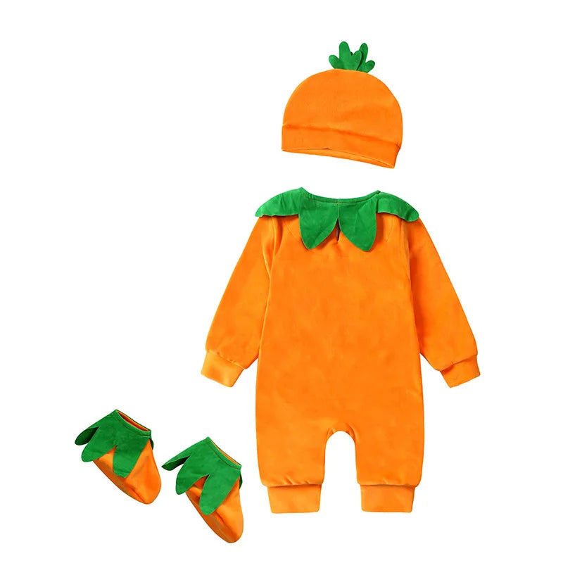 0-24Months Baby Boys Jumpsuits Halloween Costumes Children Halloween Cosplay Party Boy Clothes Long-sleeved Hoodie