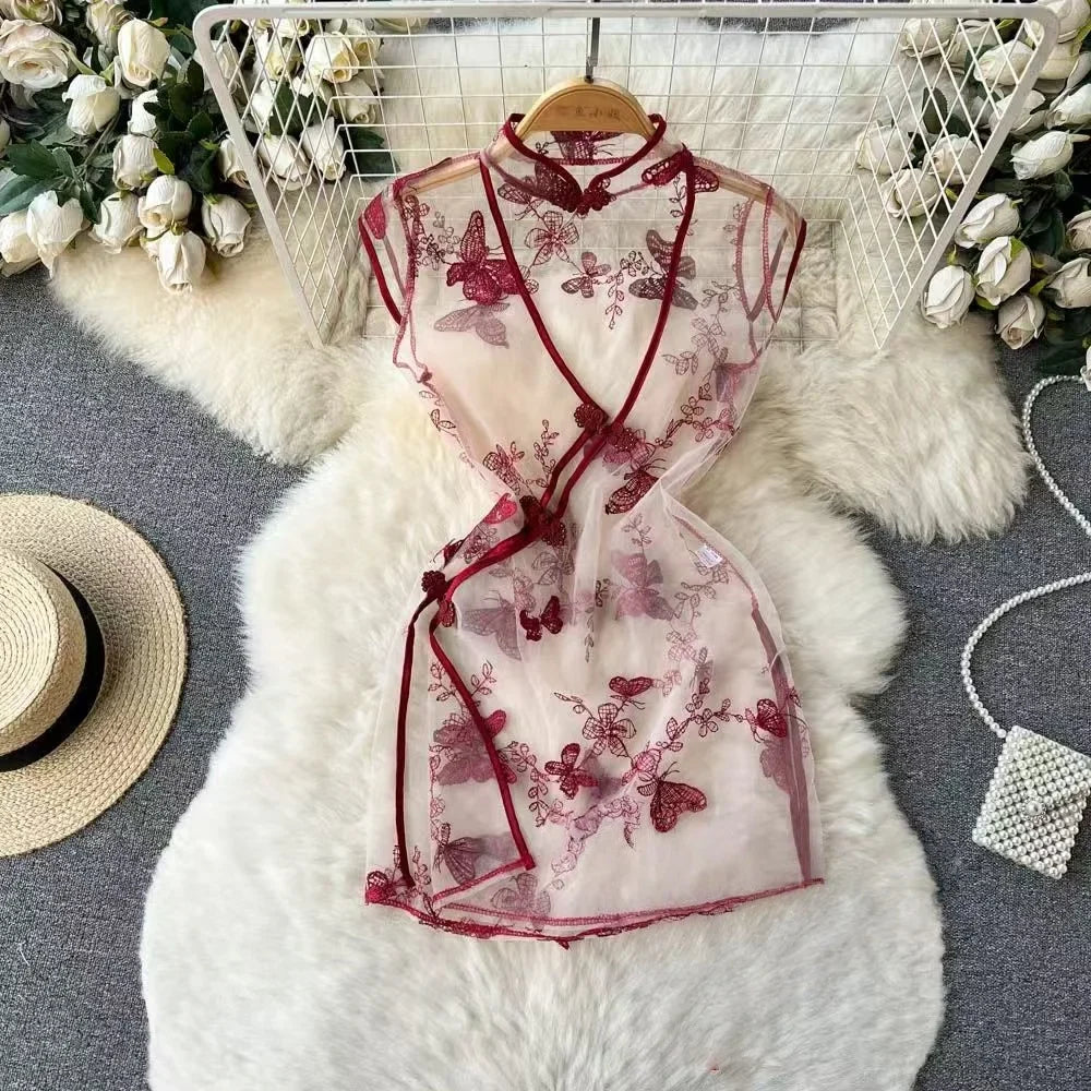 Woman Plus Size Sexy V-Neck Strap Dress Lace Trim Slim Short Dress Women Fashion Comfortable Dress Party Hotsweet