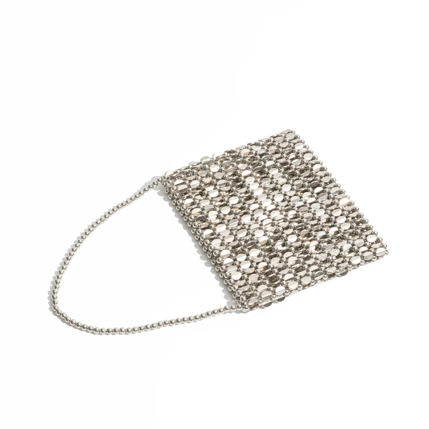 Handmade Bead Bag Bead Glitter Woven Phone Bag Luxury Bags for Women Shiny Sequins Shoulder Crossbody Bag Evening Hobos