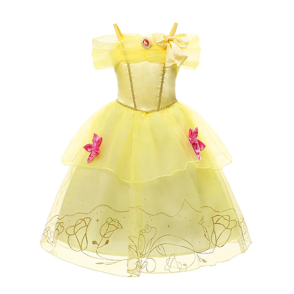 Kids Princess Costume Children Elsa Anna Halloween Dress Girl Cinderella Snow White Dress Rapunzel Mermaid Pageant Disguise