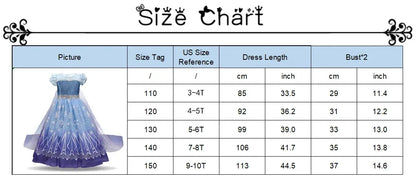 Elsa Girl Dresses Princess Costume Children's Sequin Fantasy Children's Cosplay Queen Clothes Halloween Carnival Party Dresses