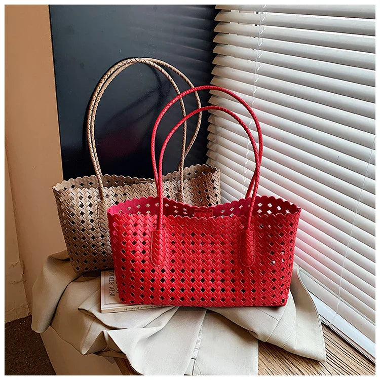 Fashion Woman Shoulder Bags for Women 2026 Brand Luxury Designer Bag Female Totes Purses Ladies Woven Shoulder Handbag Summer