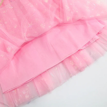 Sleeping Beauty Dress For Girls Pink Princess Costume Halloween Carnival Party Aurora Outfits Kids Birthday Surprise Gift