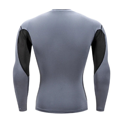 Men's Running T Shirt Quick Dry Shirt Yoga Training Compression Sports Tops Long Sleeve Solid Running Sweatshirt T-Shirts