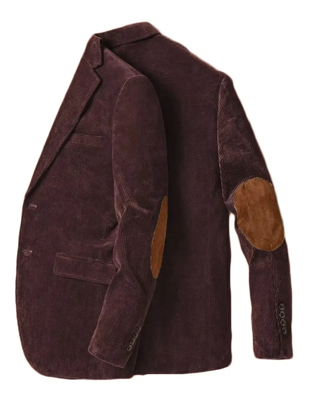 Men's Corduroy Blazer Business Casual Jacket with Elbow Patch Spring Fall Sport Coats Fashion Casual Single Breasted Men Jacket