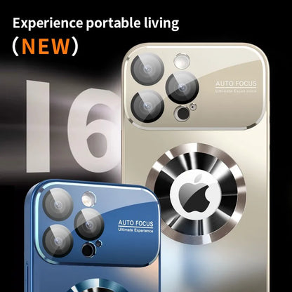 New Titanium Metallic Luxury Matte Case For iPhone 17 16 15 14 13 12 Pro Max Plus For Magsafe Glass Lens Camera Protection 2030