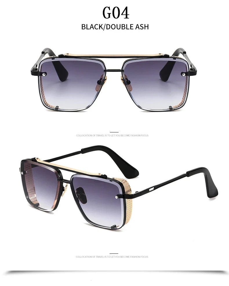 Square Punk Sunglasses For Men Vintage Steampunk Sunglasses Women Trendy Retro Luxe Fashion Glasses Gafas De Sol Hombre Oculos