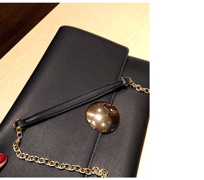 Brand Design Women Clutch Bag Elegant Ladies Shoulder Bag Female Handbag PU Leather Chains Envelope Shoulder Bag Clutches bolsa