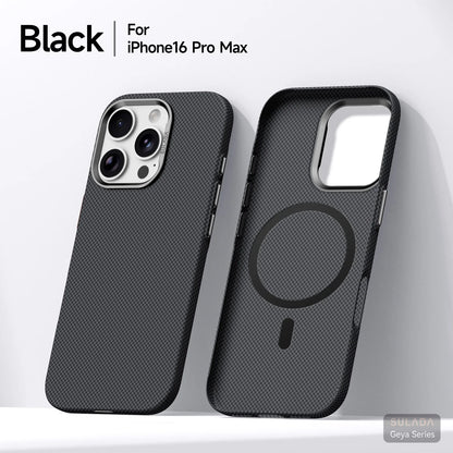 Kevlar Pattern Texture Wireless Charging Case For IPhone 18 Pro Max 17 16 360° Rotate Bracket Bare-metal Feel Drop-Proof Cover