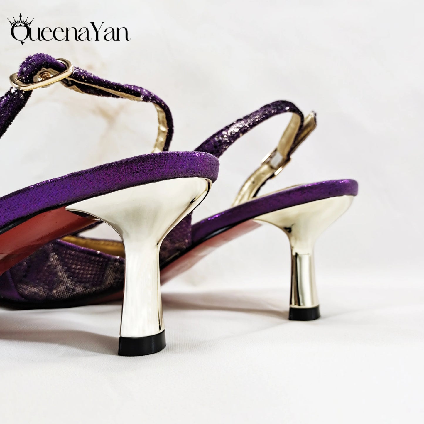 2025 Wine Colour Wedding Women High Heels for Italian Design Shoes and Bag Rhinestone Decorate Pointed-Toe Gorgeous Parties