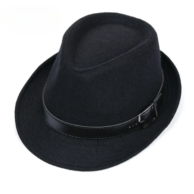 Winter Solid Fedoras For Men Top Jazz Hat Adult Bowler Hats Classic Version Chapeau Hats