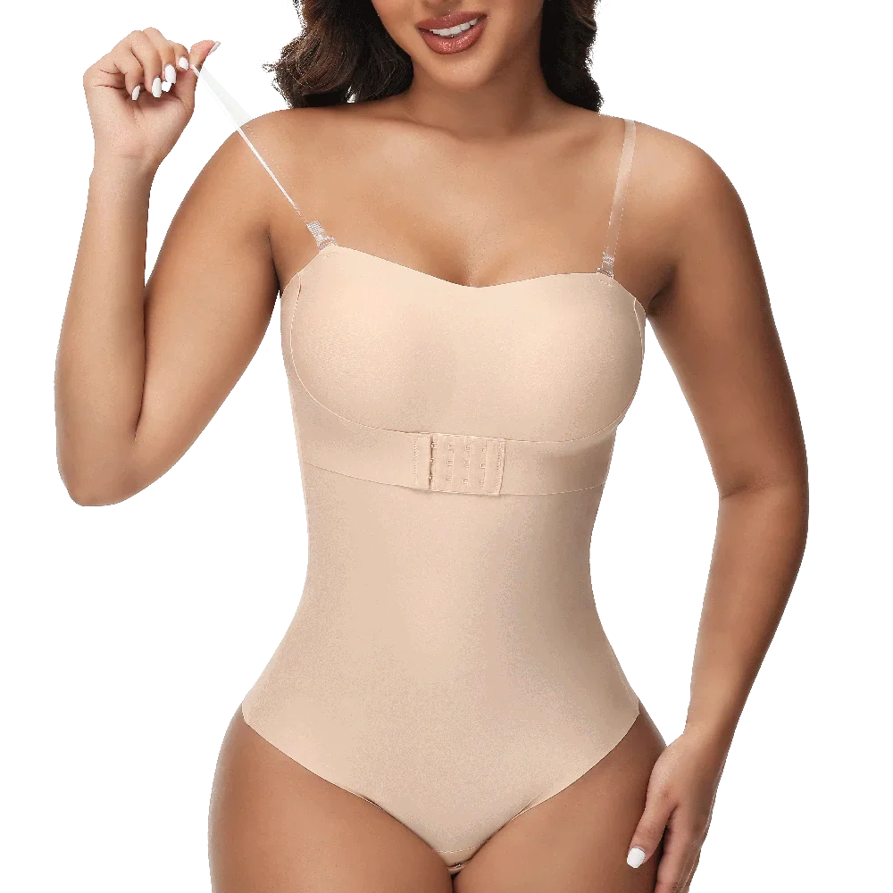 Strapless Thong Bodysuits 4XL Women Belly Control Full Body Shaper Push Up Breast Underwear Plus Size Women's Clothing