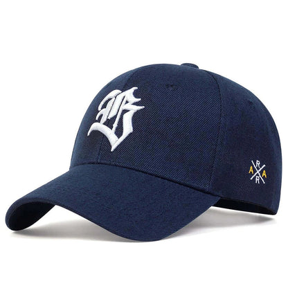 Unisex Gothic Letter Geometric Embroidery Baseball Caps Spring and Autumn Outdoor Adjustable Casual Hats Sunscreen Hat