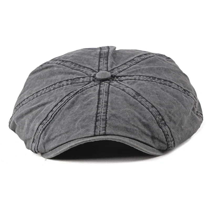 Denim Peaked Cap Men's Women's Beret Hat New Fashion Newsboy Caps Outdoor Streetwear Washed Casual Vintage Boina Hats