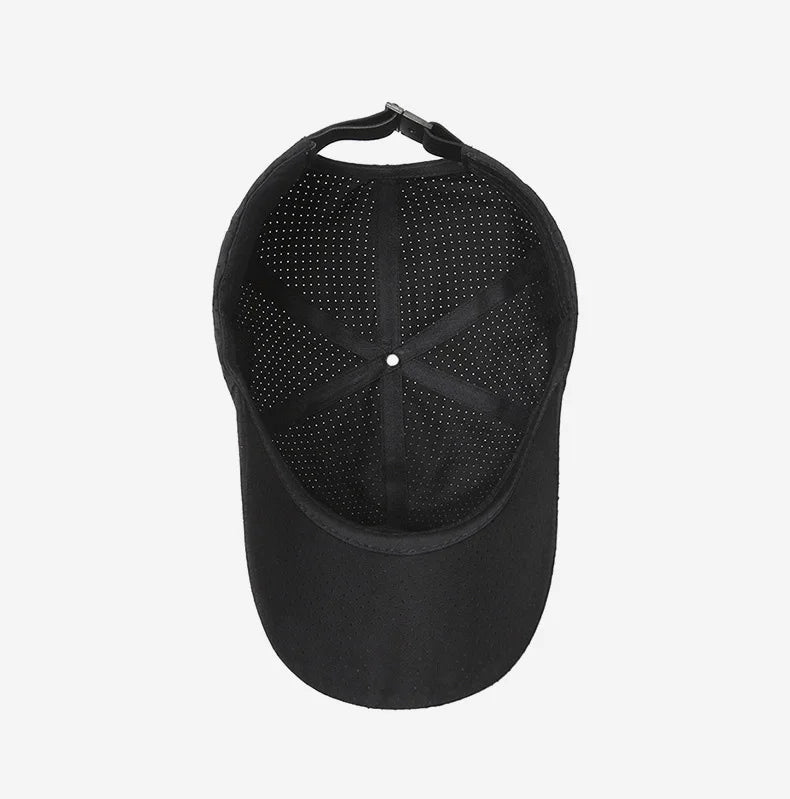 Summer Small Leather Label Quick-dry Baseball Cap Outdoor Sports Running Duck Cap Fashion Trend Simple Hat Men