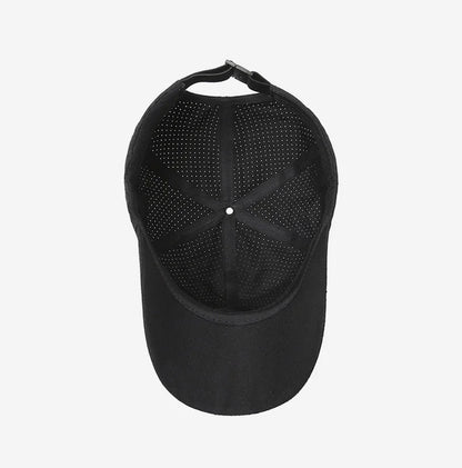 Summer Small Leather Label Quick-dry Baseball Cap Outdoor Sports Running Duck Cap Fashion Trend Simple Hat Men