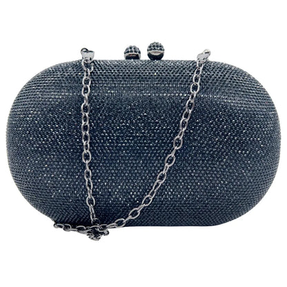 Middle East Diamond Embellished Evening Bag Pure Color Rhinestone Women's Clutch Handbag Polyester Daily Match Magnetic Buckle