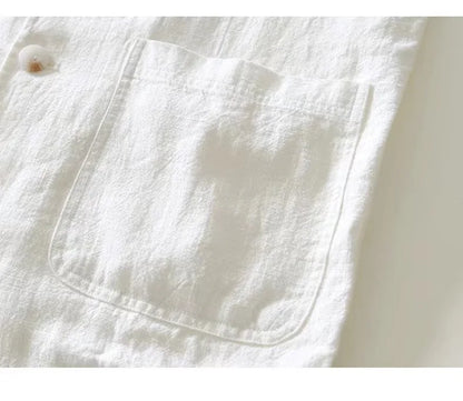Men's Casual Suit Single-layer Jacket Solid Color Cotton And Linen Casual Fashion Men's Top