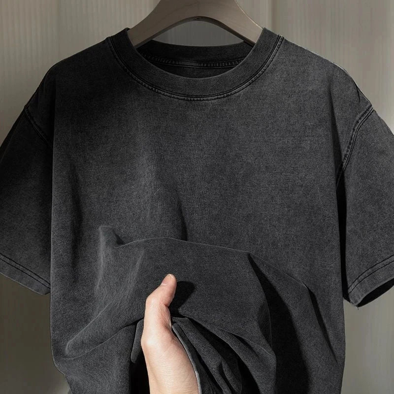 Demon Slayer Men's Women's Washed T-Shirt Zenitsu Agatsuma Summer Spring Anime Tee Retro Distressed High Quality Short Sleeve