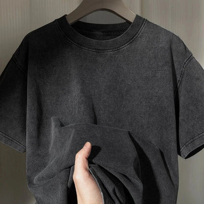 Demon Slayer Men's Women's Washed T-Shirt Zenitsu Agatsuma Summer Spring Anime Tee Retro Distressed High Quality Short Sleeve