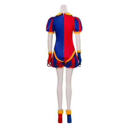 The Amazing Digital Freak Circus Pomni Cosplay Costume Women Men Caine Cartoon Uniform Hat Gloves Outfit Halloween Jorker Party