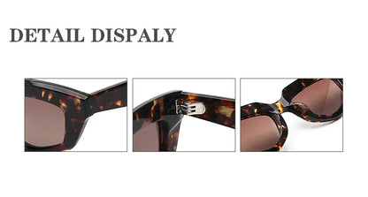Fashion Retro Small Frame Cat Eye Women Polarized Sunglasses Trendy Personality Multilateral 3D Acetate Men SUN Glasses UV400