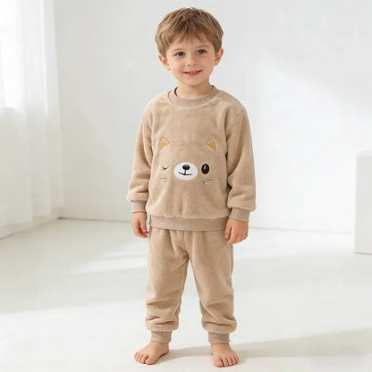 2026 Children's Pajama Sets Tops + Pants 2Pcs Kids Pajamas Winter Girl Clothing Sets 2 To 8Years Children Clothes Boys Sleepwear