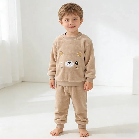 2026 Children's Pajama Sets Tops + Pants 2Pcs Kids Pajamas Winter Girl Clothing Sets 2 To 8Years Children Clothes Boys Sleepwear