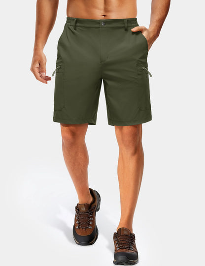 Men's Hiking Cargo Shorts 9" Quick Dry Lightweight Water Resistant Nylon Shorts Summer Casual Golf Work with 5 Pockets
