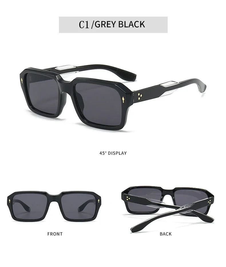 Square Sunglass Men Fashion Sunglasses Women 2025 Trendy Vintage Fashion Glasses Retro Gafas De Sol Hombre Lunette Soleil Femme