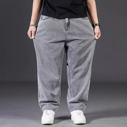Big Size Jeans Men Good Quality Large Size Jumbo Long Loose Pants Plus Size Loose Jeans Men Wearable Seasons Denim Baggy Jean